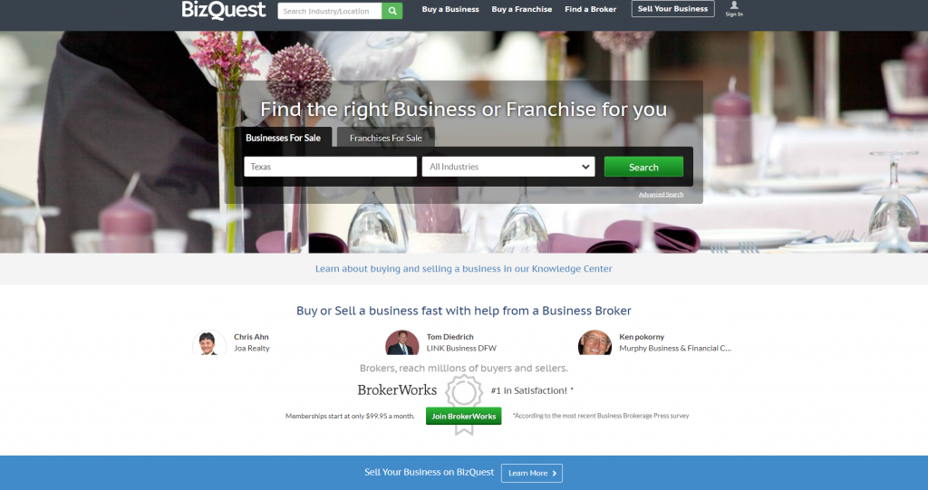 BizQuest.com business for sale site